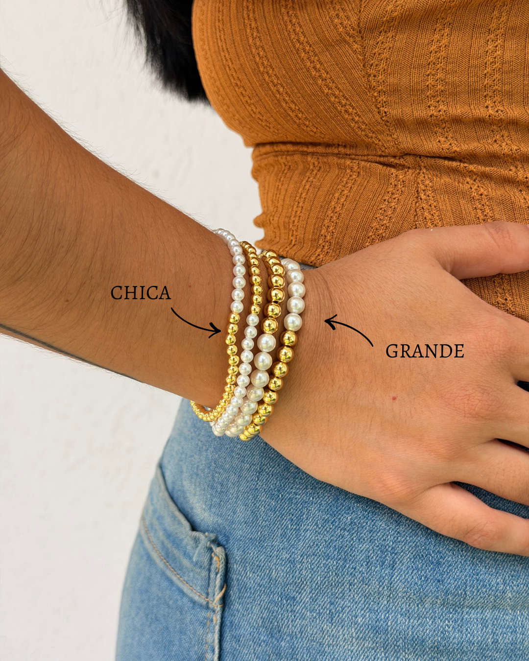 PULSERAS PERLA DORE