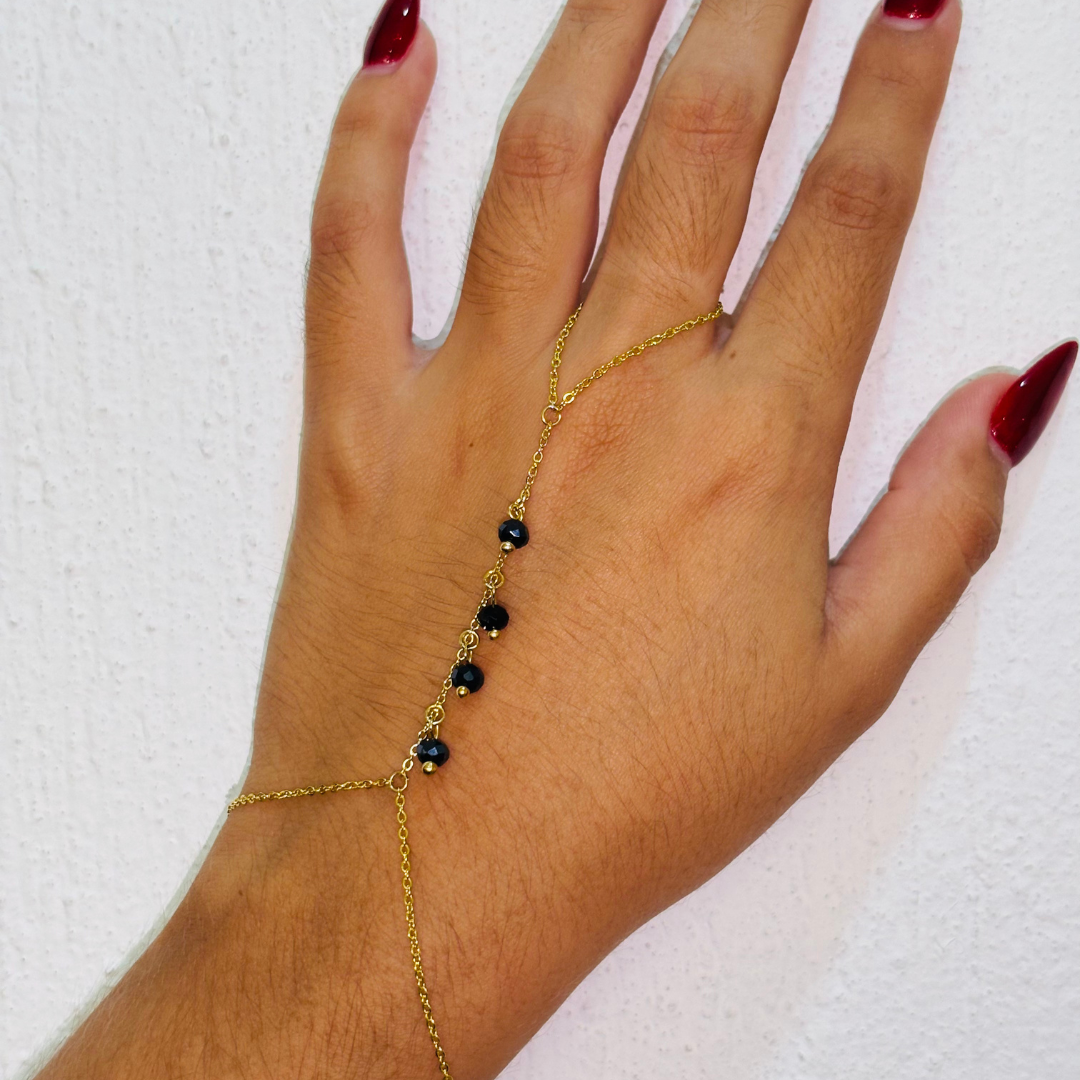 CHAIN BRACELET BLACK DORADO