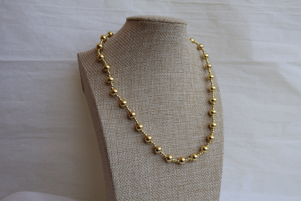 COLLAR PERLA DORADA