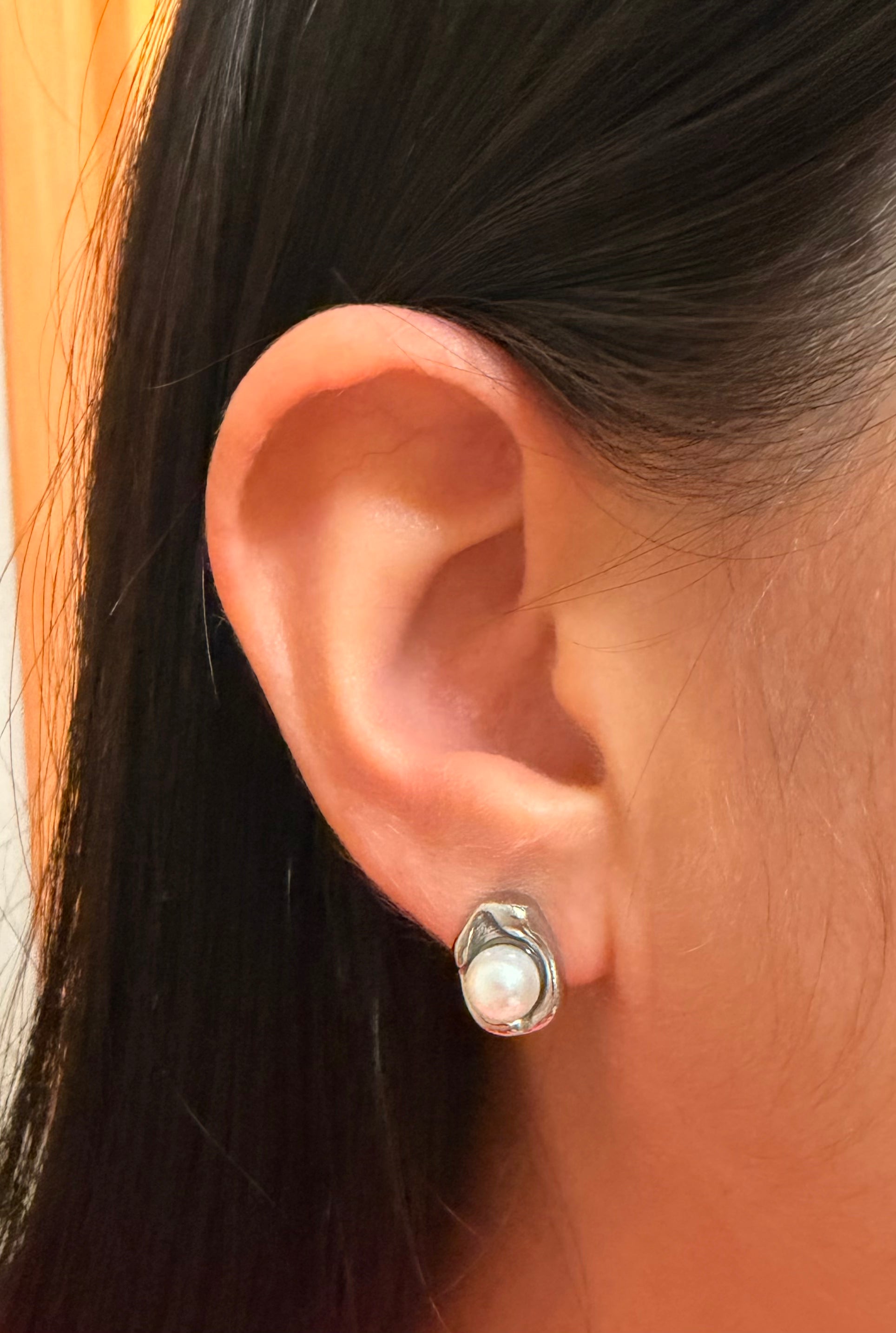 ARETES PERLA SOL SILVER