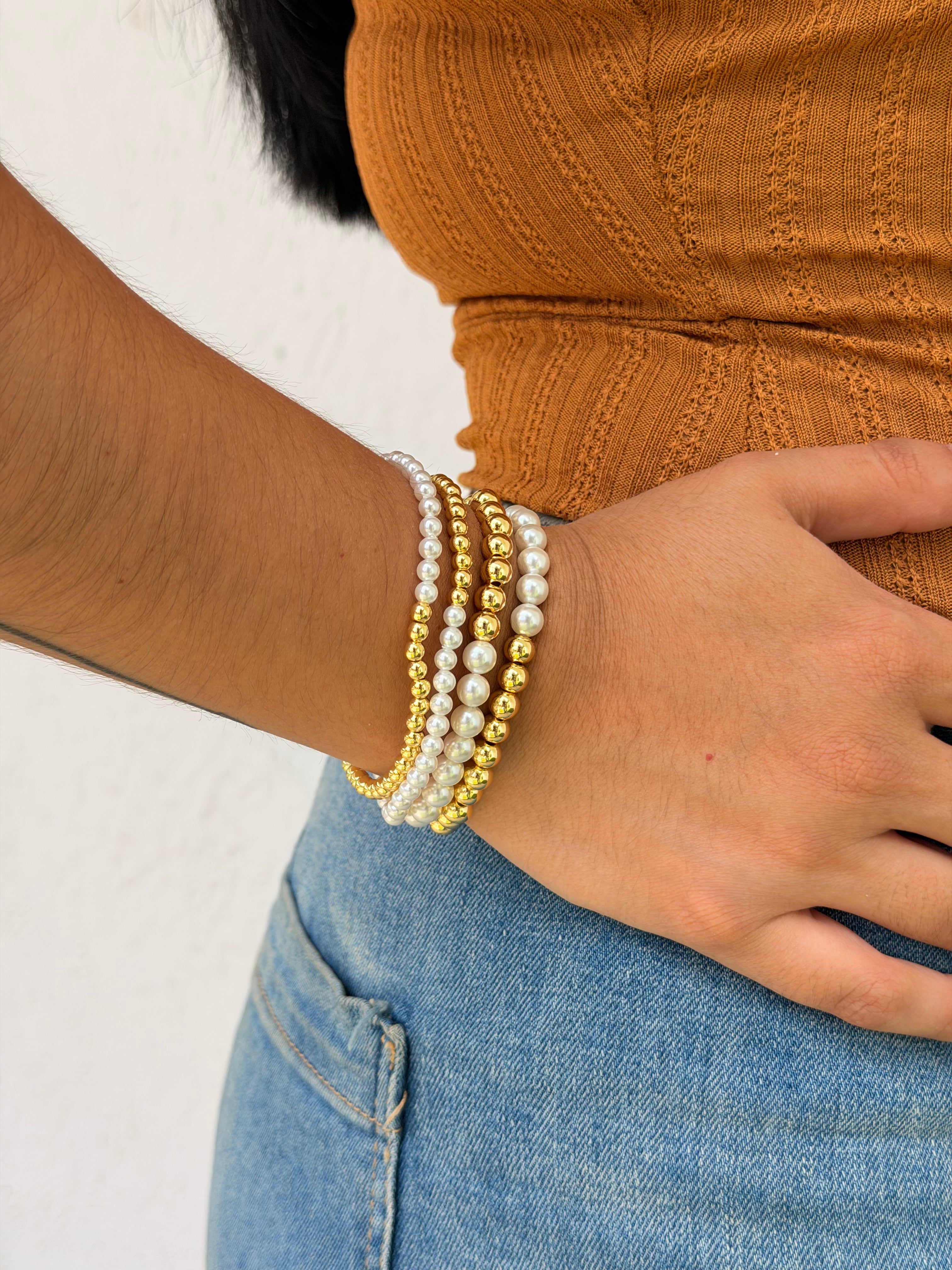 PULSERAS PERLA DORE