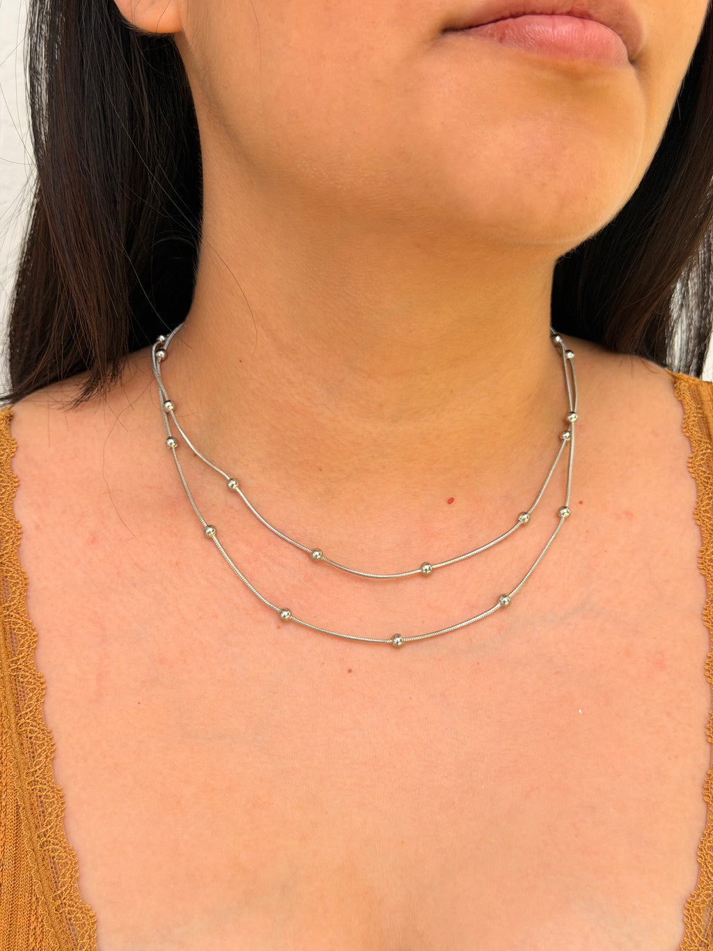 COLLAR CAT DOBLE SILVER